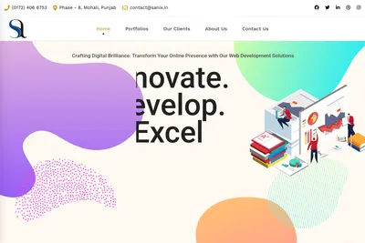 Screenshot of the Sanix Technologies Pvt Ltd homepage