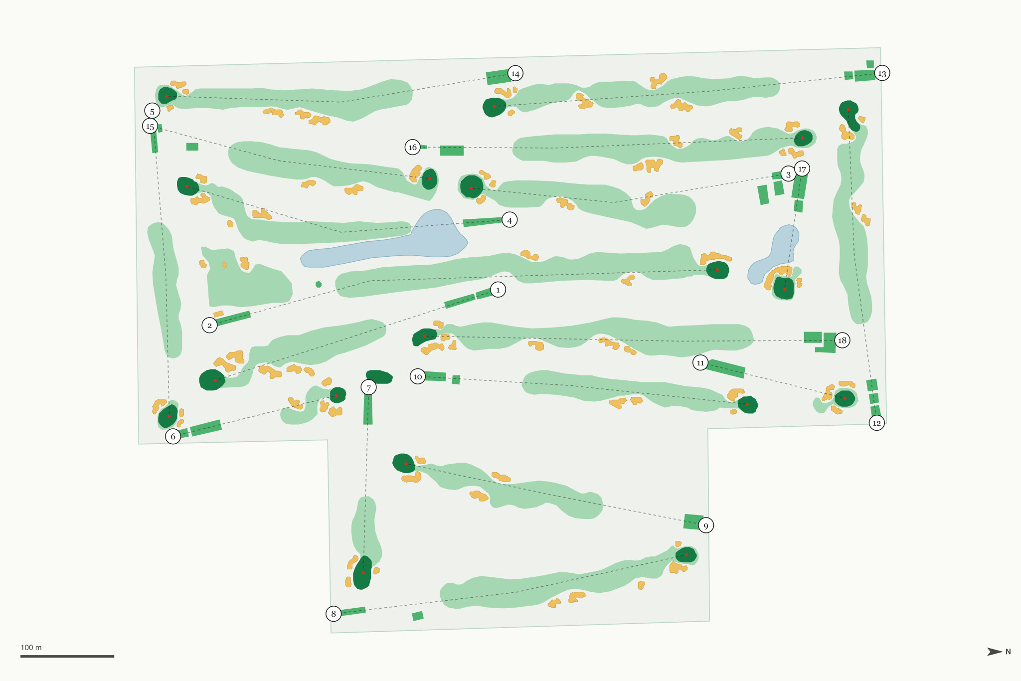 Map of Ridge CC Golf Course