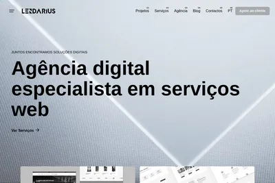 Screenshot of the Lendarius homepage