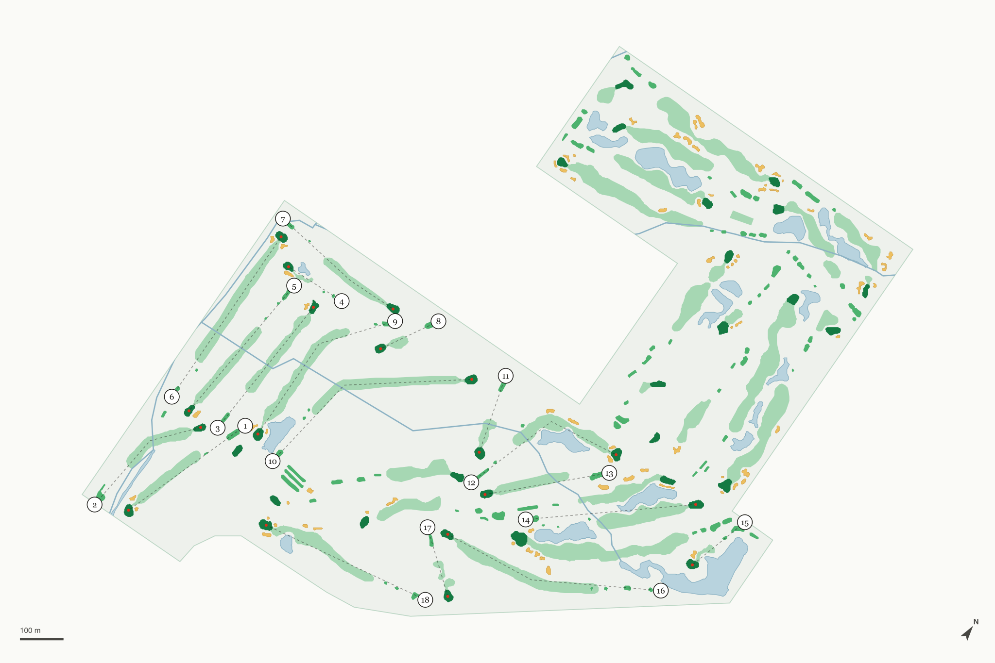 Map of Oak Ridge Golf Course