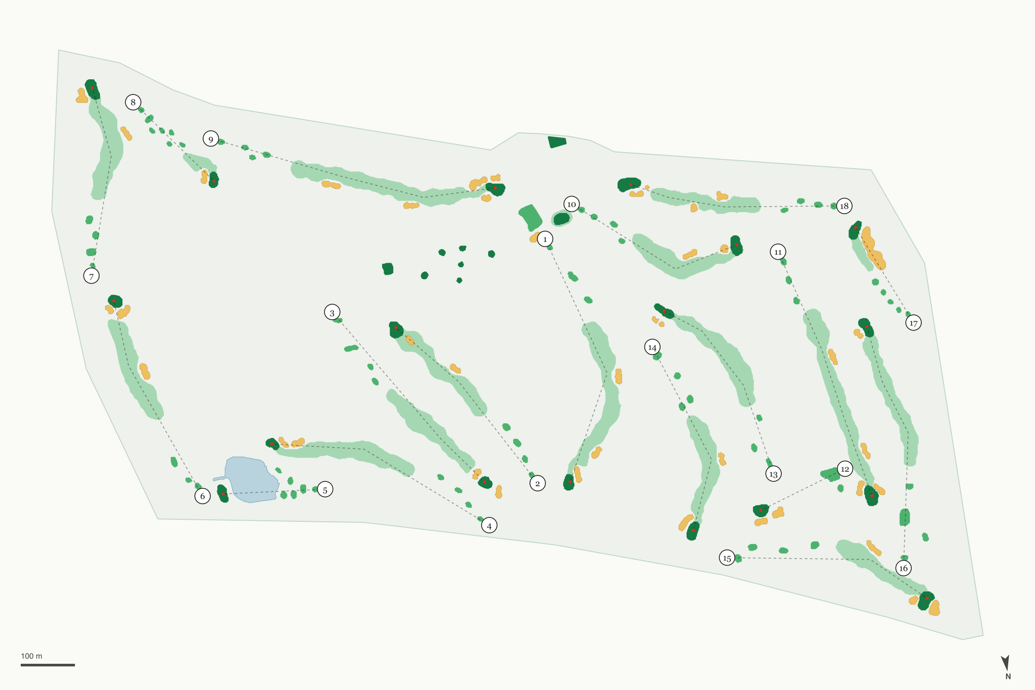 Map of Dream Golf Course