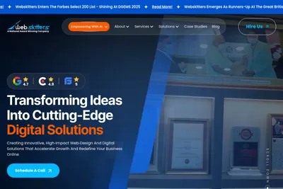 Screenshot of the Webskitters Technology Solutions Pvt. Ltd homepage