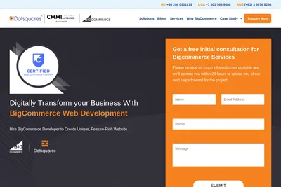 Screenshot of the Dotsquares Ltd. homepage