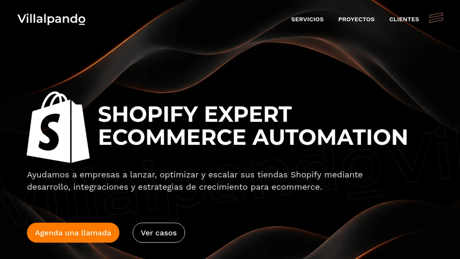 Screenshot of the Villalpando homepage