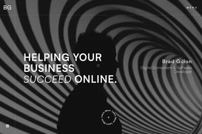 Screenshot of the BradGillon.com homepage