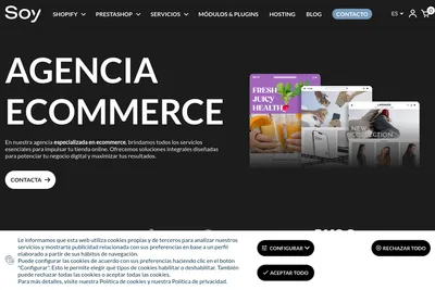 Screenshot of the Soy.es homepage