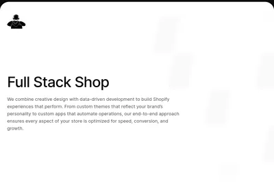 Screenshot of the Full Stack Shop homepage