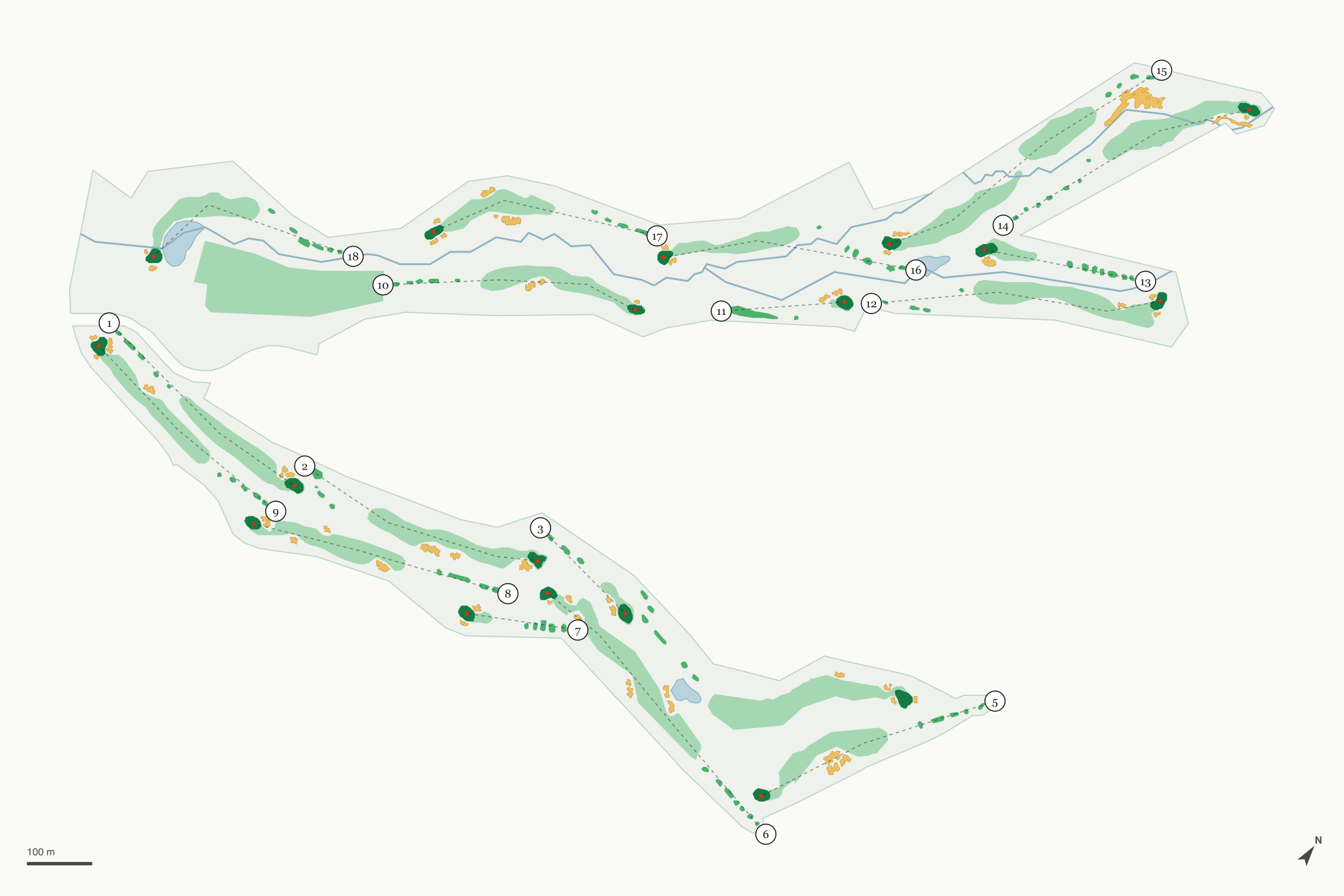 Map of Crane Creek Country Club
