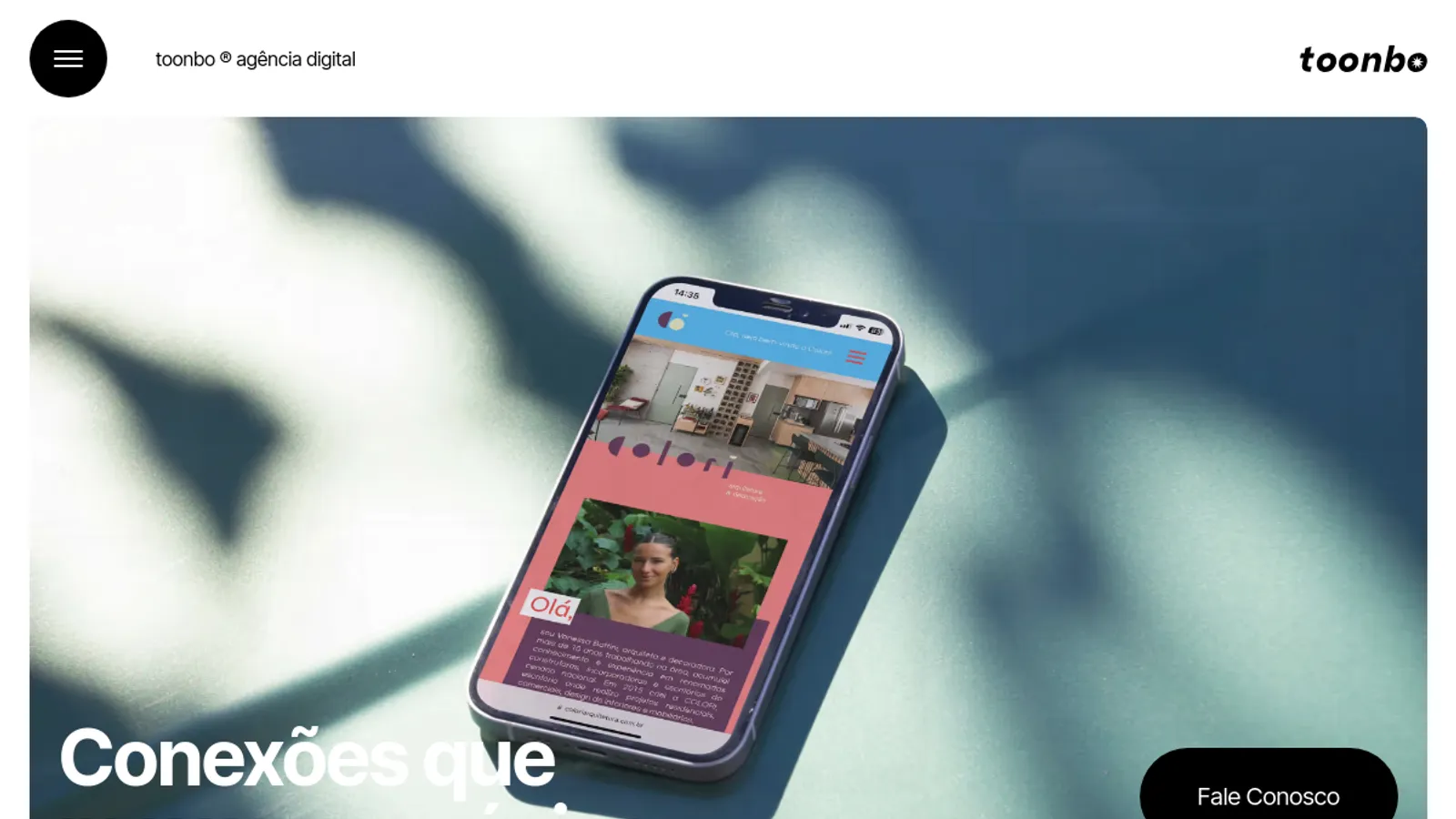 Screenshot of the Victor homepage