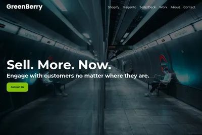 Screenshot of the GreenBerry homepage