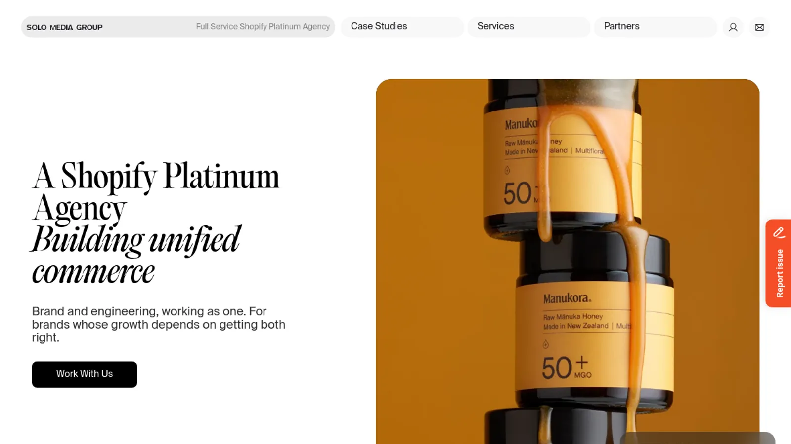 Screenshot of the SOLO MEDIA GROUP homepage