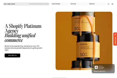 Screenshot of the SOLO MEDIA GROUP homepage