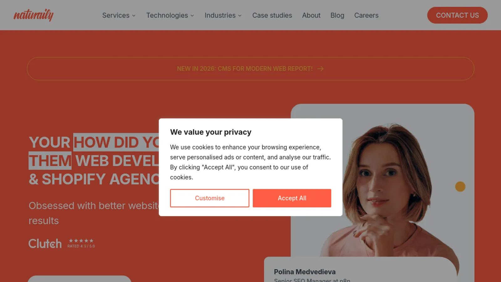 Screenshot of the Naturaily homepage