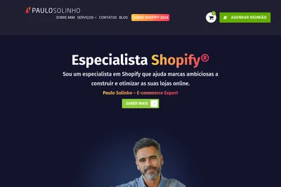 Screenshot of the Paulo Solinho homepage