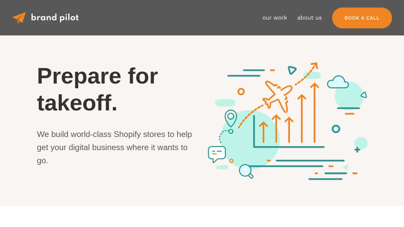 Screenshot of the brand pilot homepage