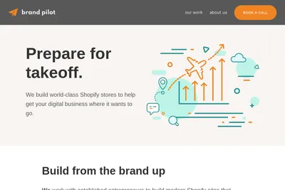 Screenshot of the brand pilot homepage