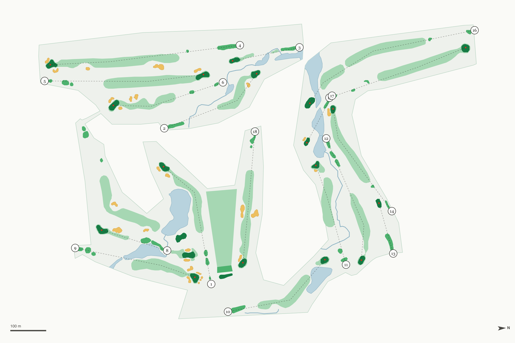Map of Dye's Walk Country Club