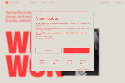 Screenshot of the Spring/Summer homepage