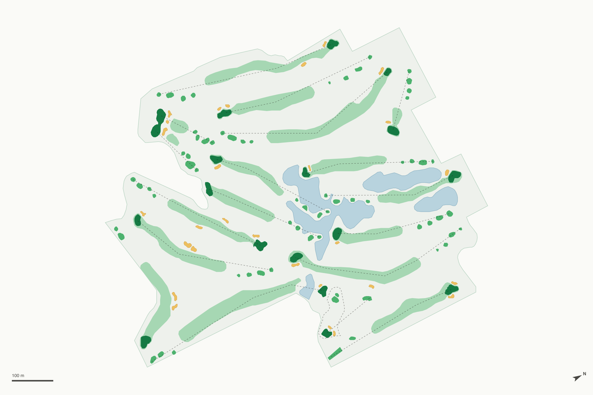 Map of North Links Golf Course