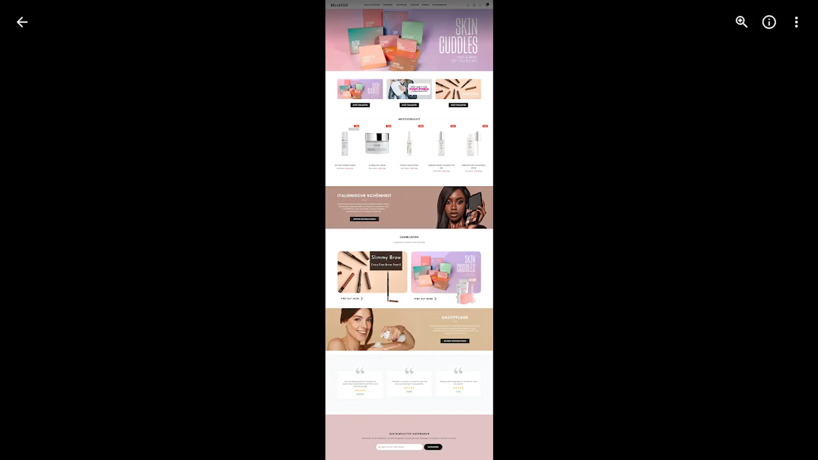 Screenshot of the NEUTO homepage