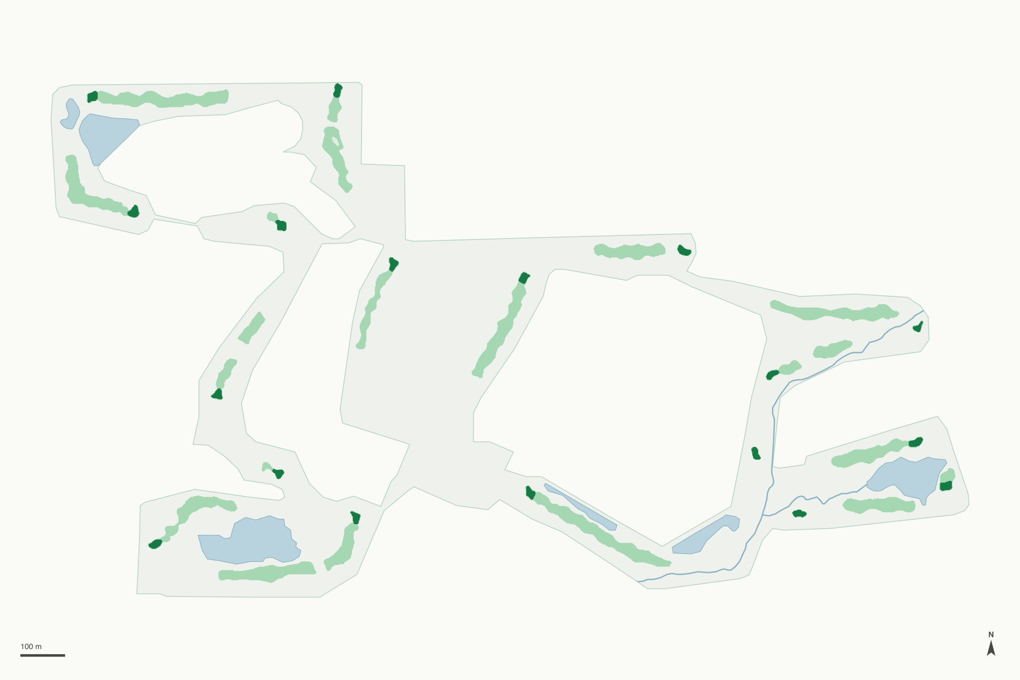 Map of Chestnut Hills Golf Club