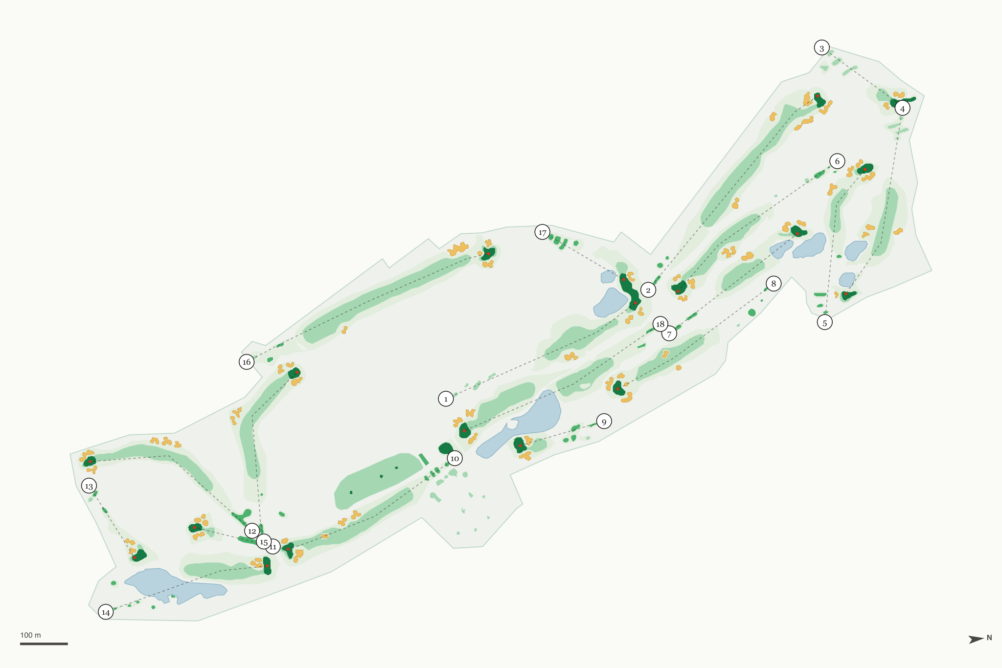 Map of Arrowhead Golf Course