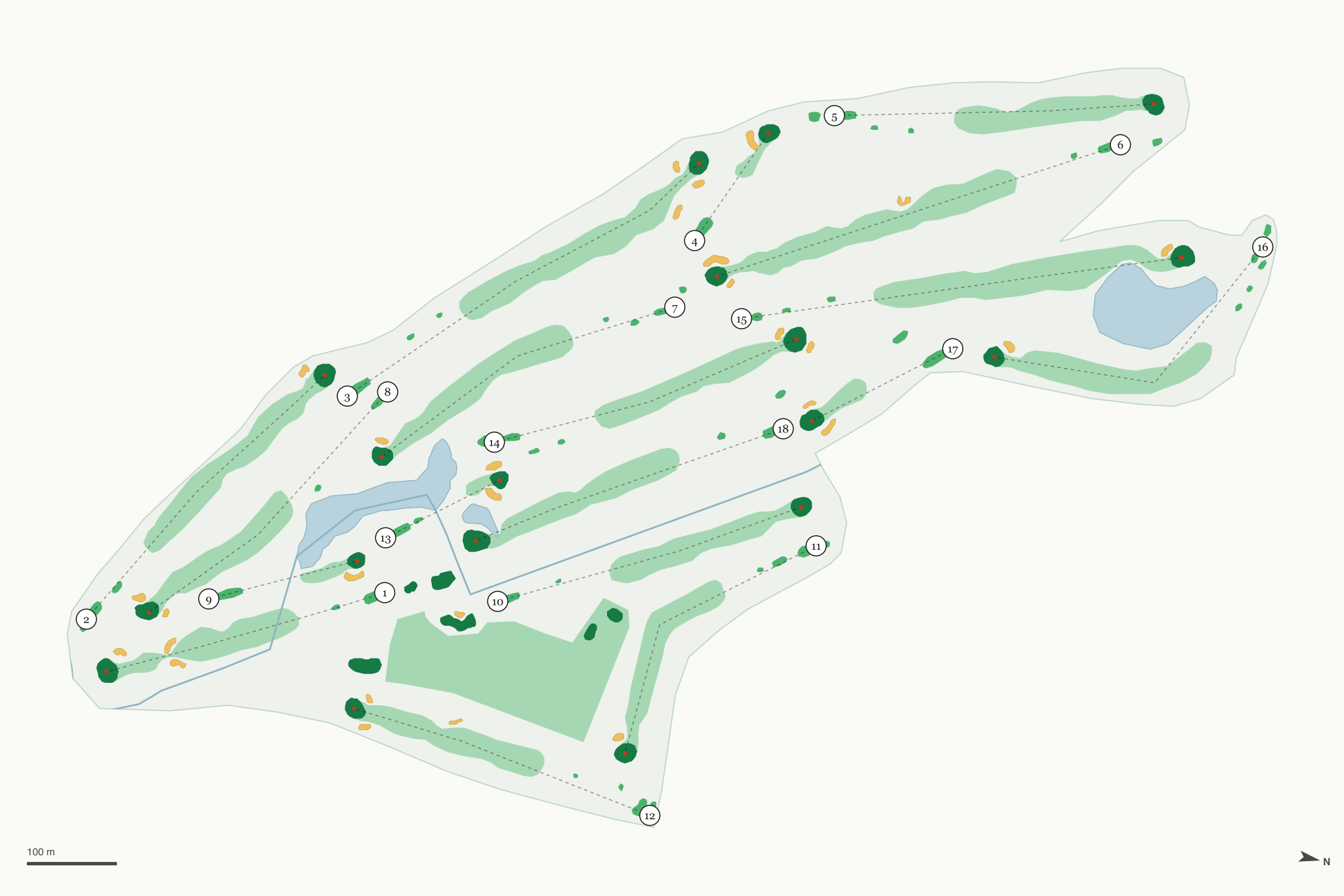 Map of Warm Springs Golf Course