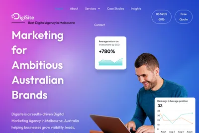 Screenshot of the Digisite Pty Ltd homepage