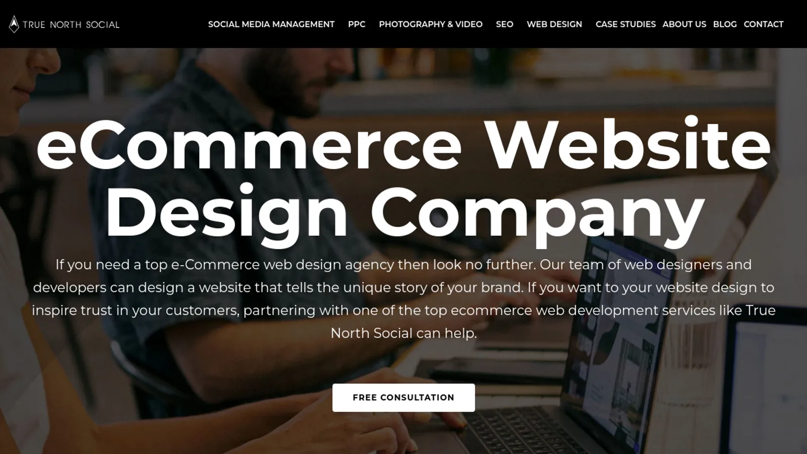 Screenshot of the True North Social homepage