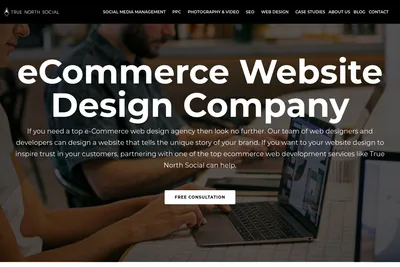 Screenshot of the True North Social homepage