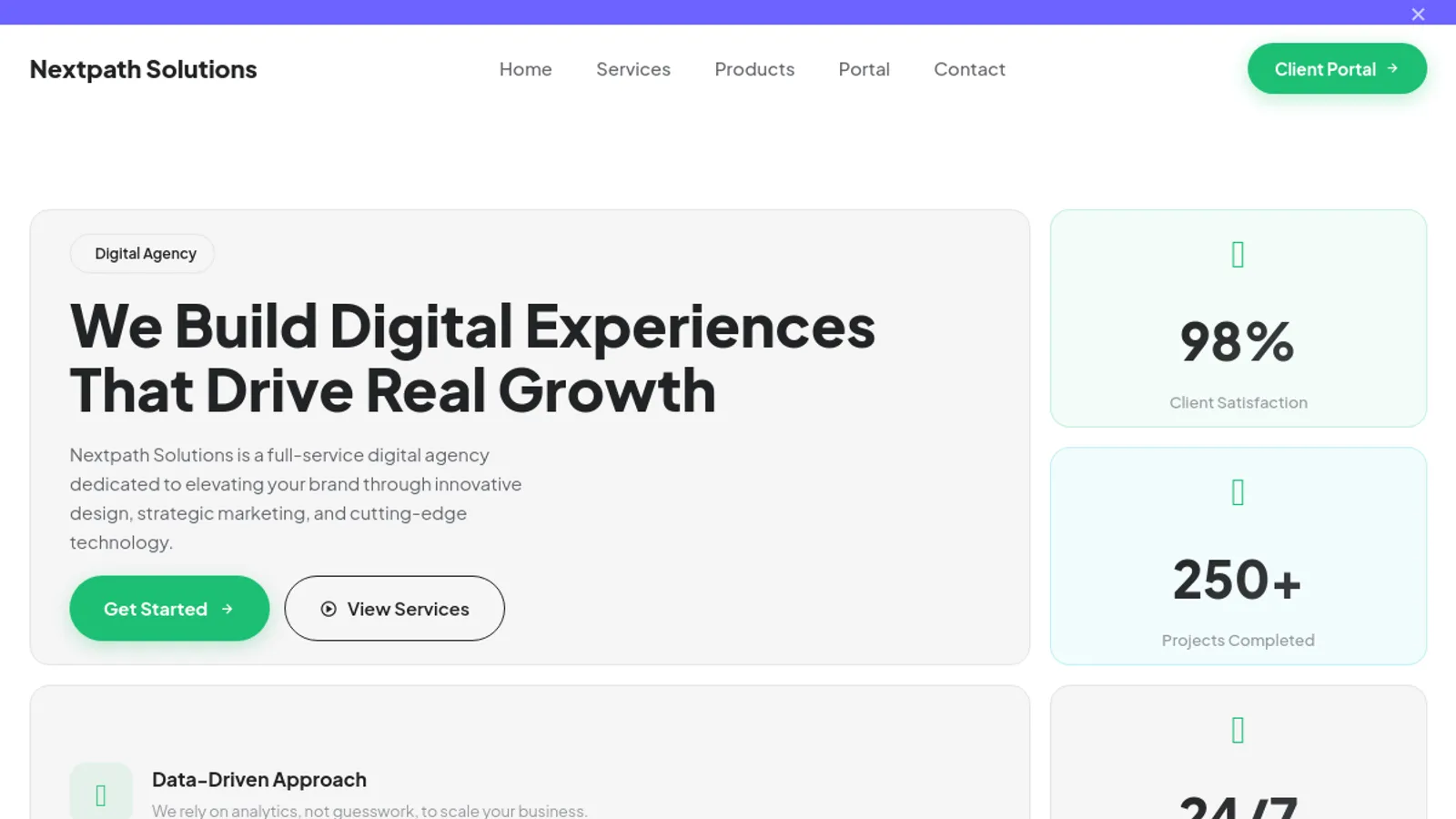 Screenshot of the Nextpath Solutions (SMC-PRIVATE) Limited homepage