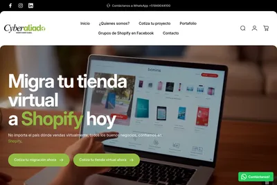 Screenshot of the Cyberaliado homepage