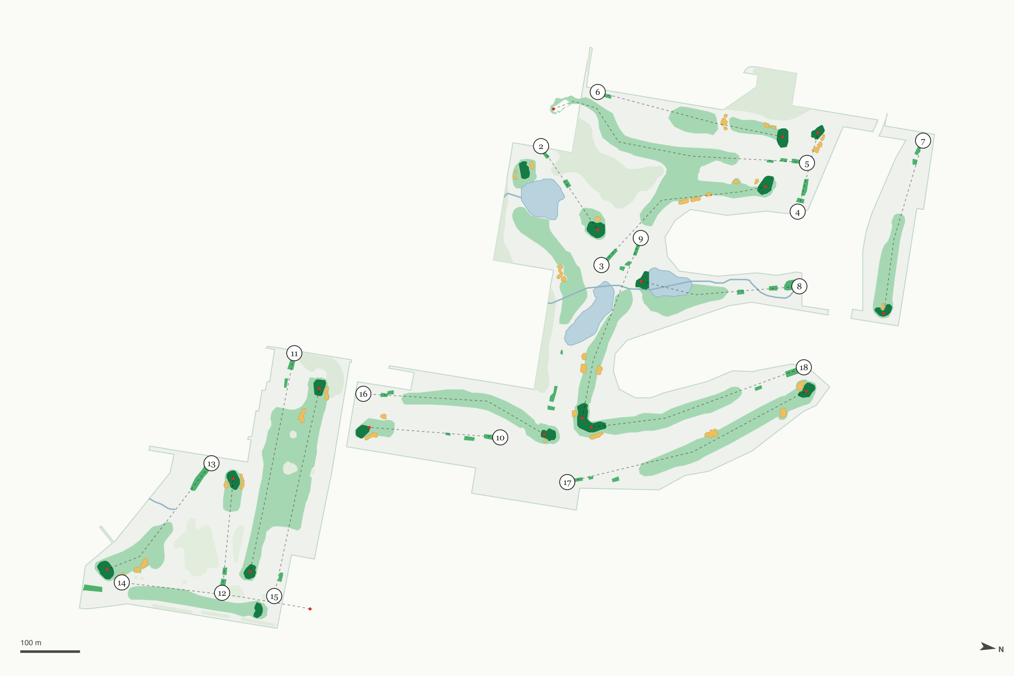 Map of Wing Point Golf & Country Club