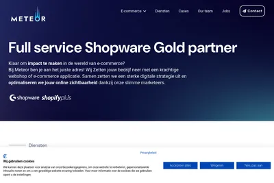 Screenshot of the Meteor homepage
