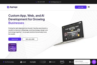 Screenshot of the Apptage, LLC homepage