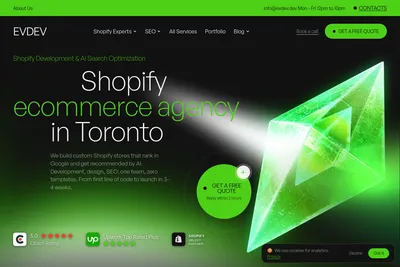 Screenshot of the EVDEV homepage