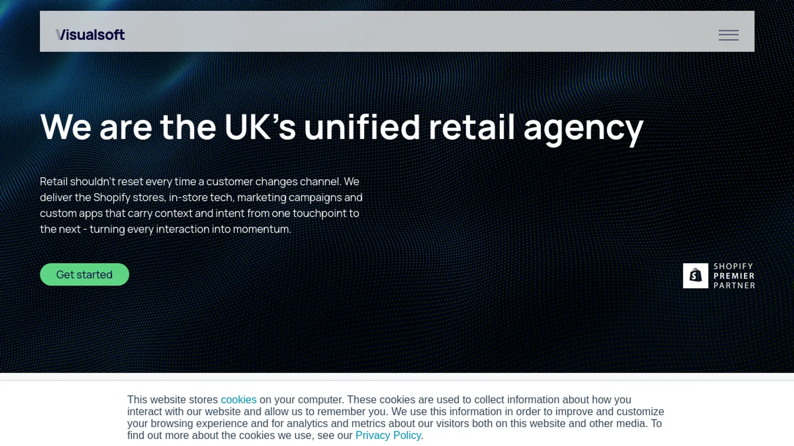 Screenshot of the Visualsoft Limited homepage