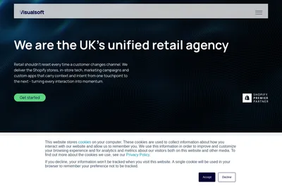 Screenshot of the Visualsoft Limited homepage