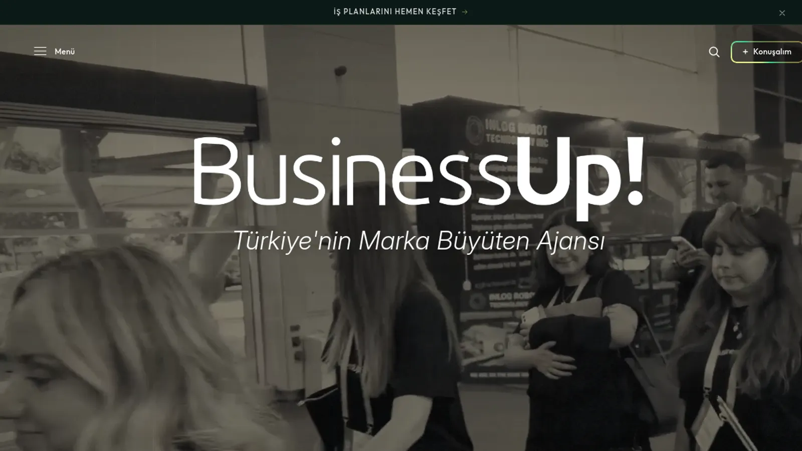 Screenshot of the BusinessUp! homepage