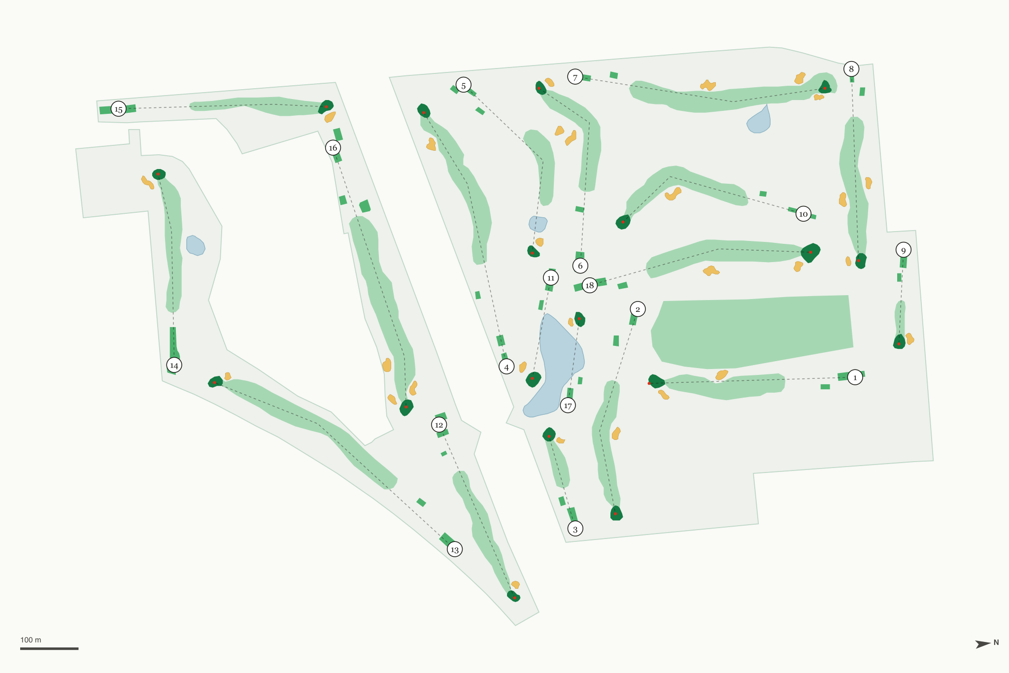 Map of Deer Lake Golf Course