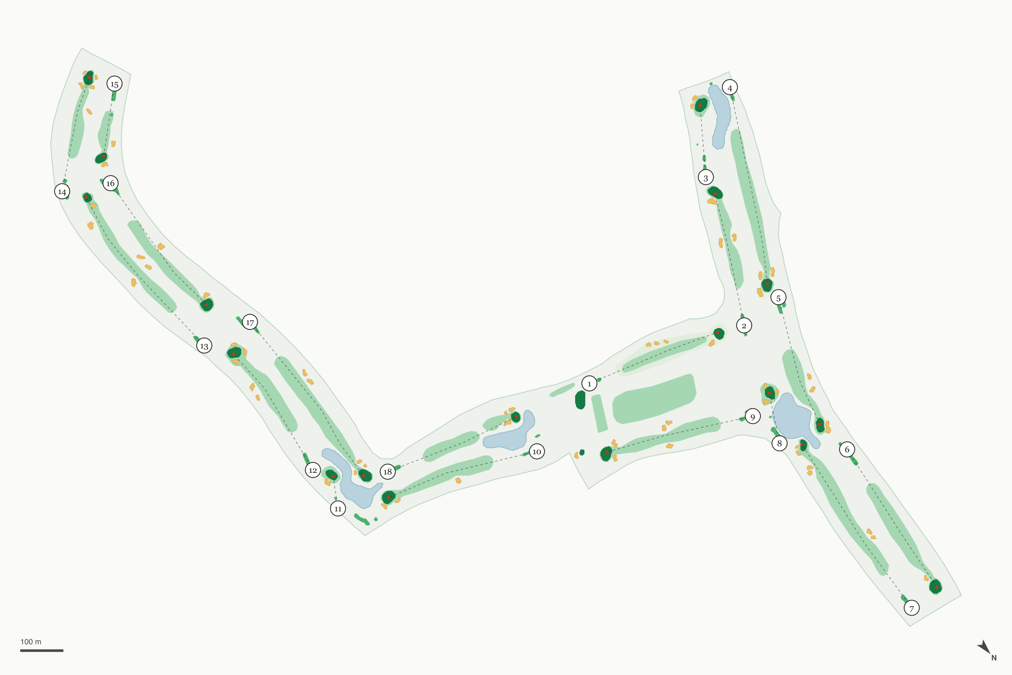 Map of Pebblebrook Golf Course
