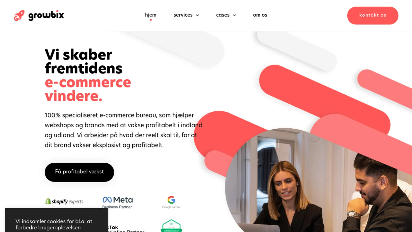 Screenshot of the GROWBIX homepage