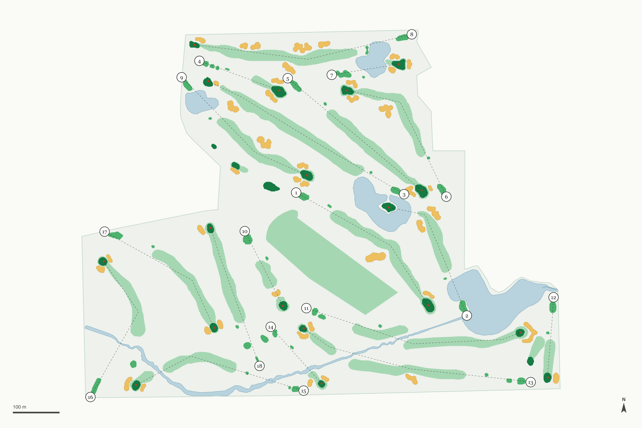 Map of Inwood Golf Course