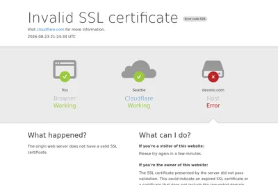 Screenshot of the DevsLio homepage