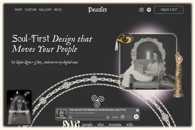 Screenshot of the PEARLER homepage