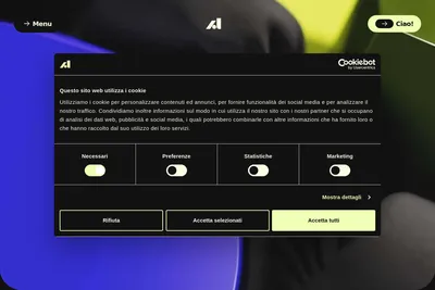 Screenshot of the Addlab Milano homepage