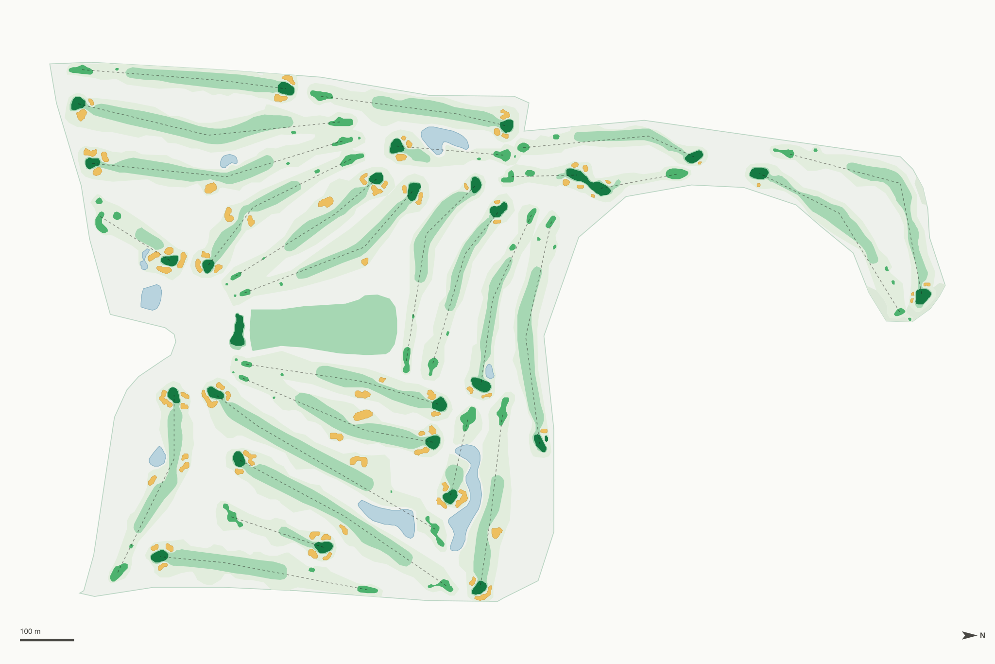 Map of Bunker Hills Golf Club