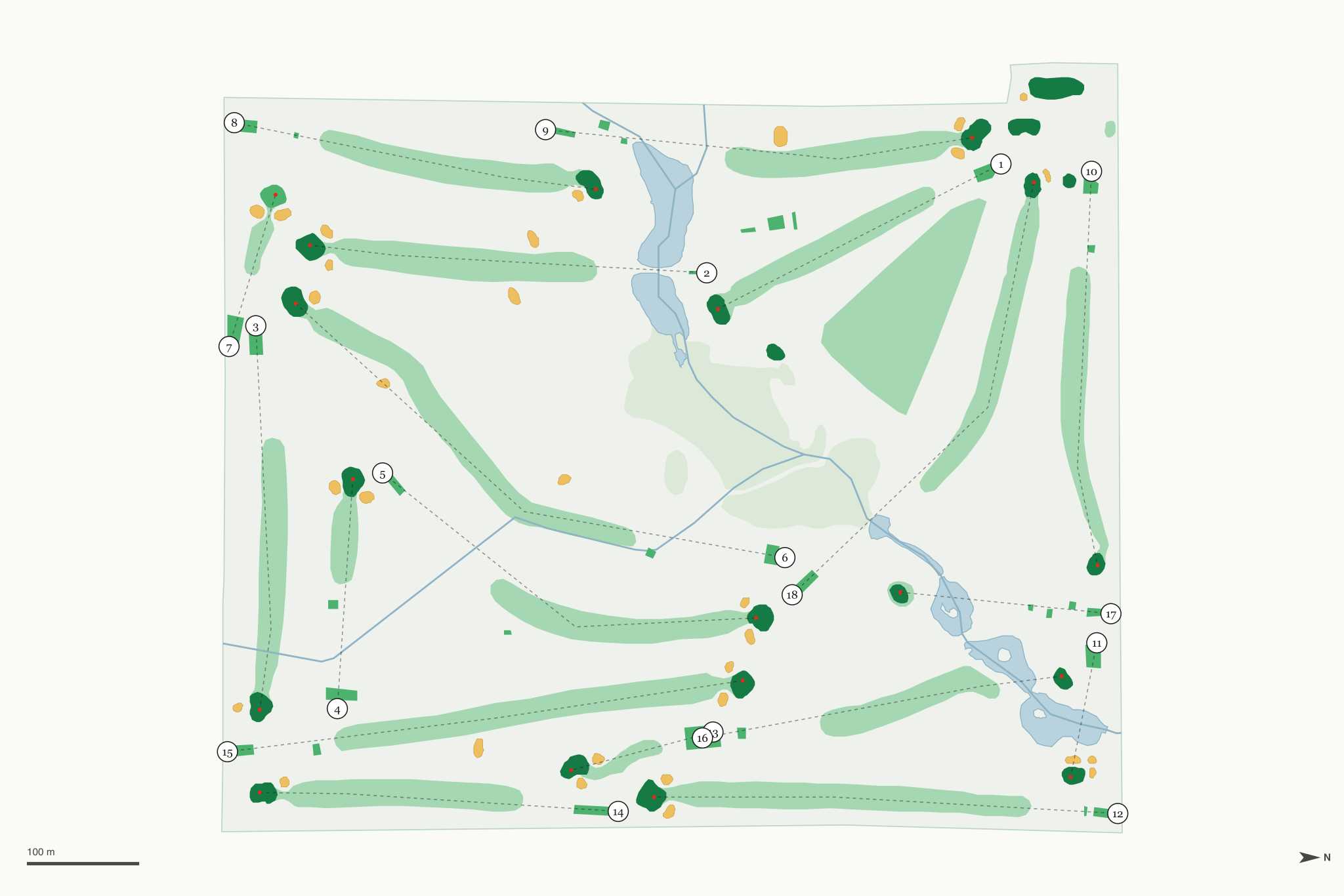 Map of Forest Hills Golf Course