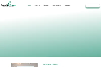 Screenshot of the Ecomix Power homepage