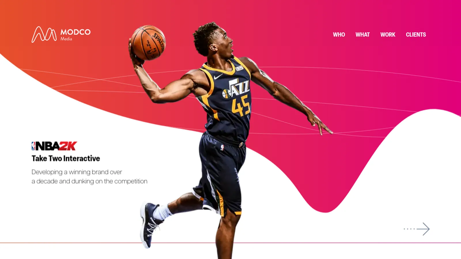Screenshot of the MODCO Media / Cavera Inc. homepage